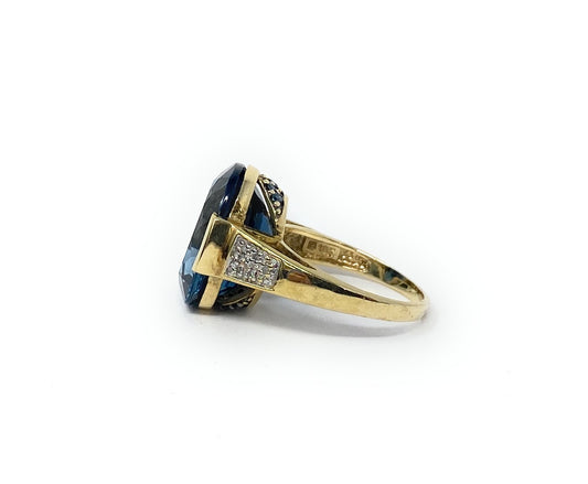 10k London Blue Topaz Ring Size 5
