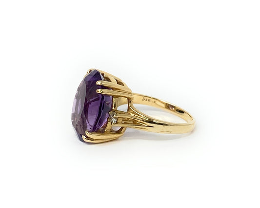 14k Amethyst Ring Size 6 - 6.5