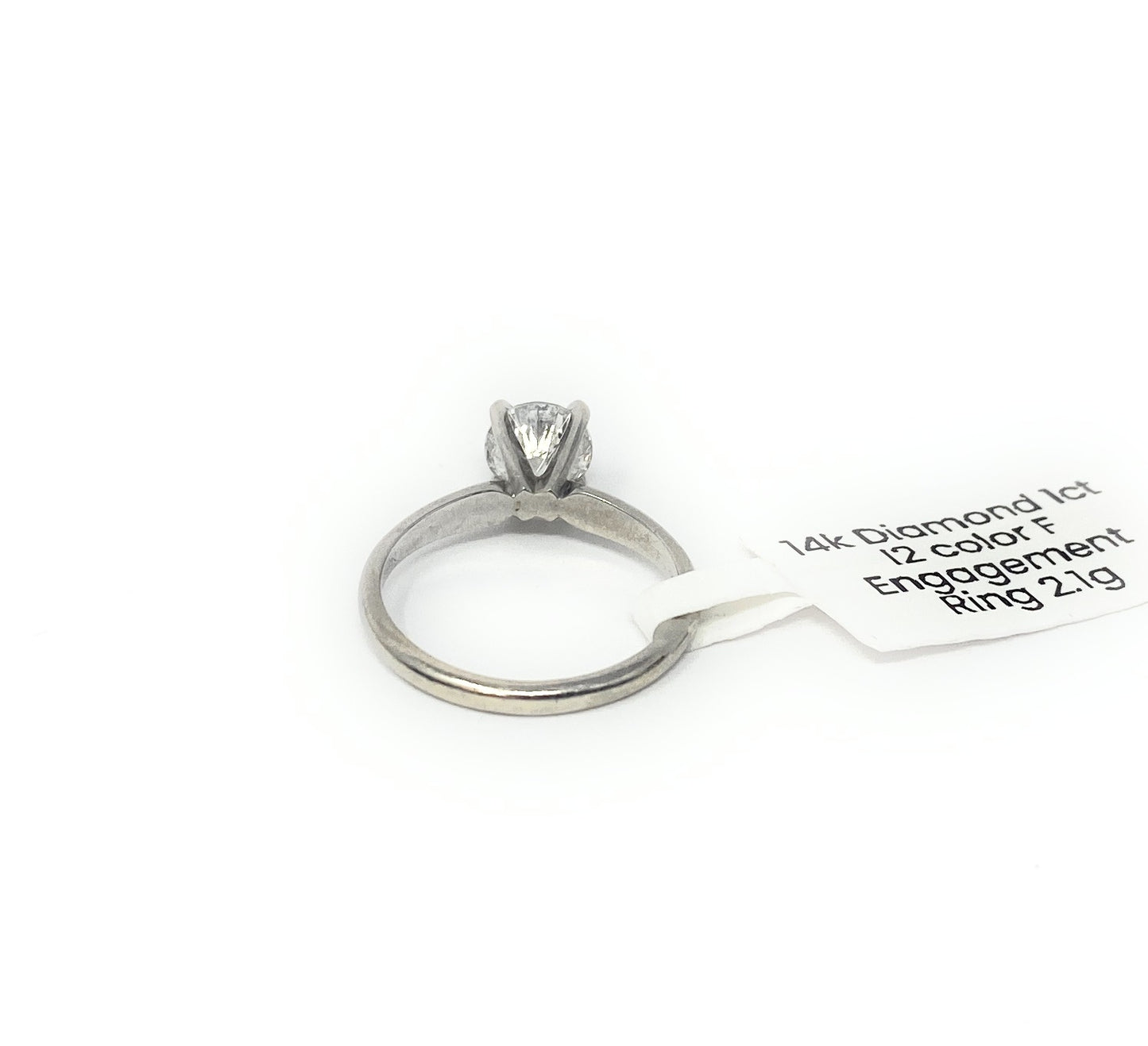 14k Diamond 1ct I2 Color F Engagement Ring 2.1g