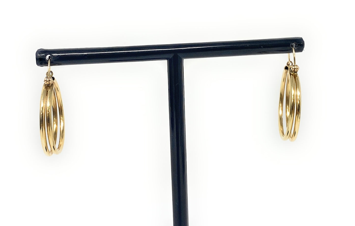 14k Double Strand Hoop Earrings 2.5g
