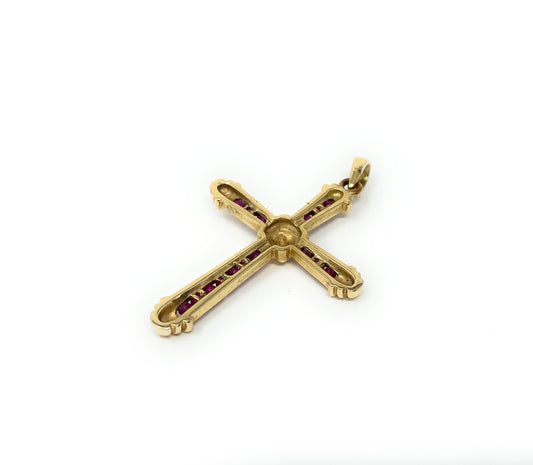 14k Ruby Cross 3.2g