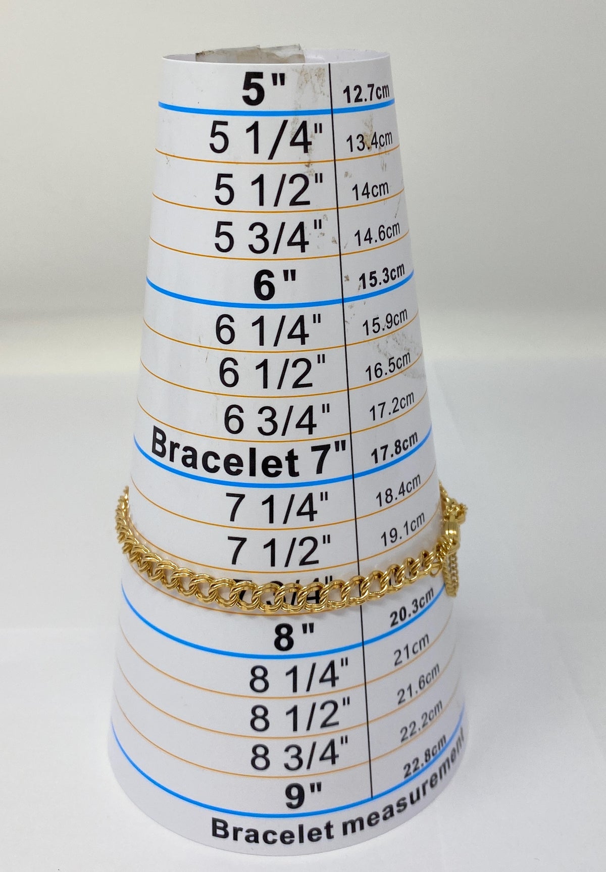 James Avery 14K Yellow Gold Double Curb Charm Bracelet Wrist Size 7.5-8in