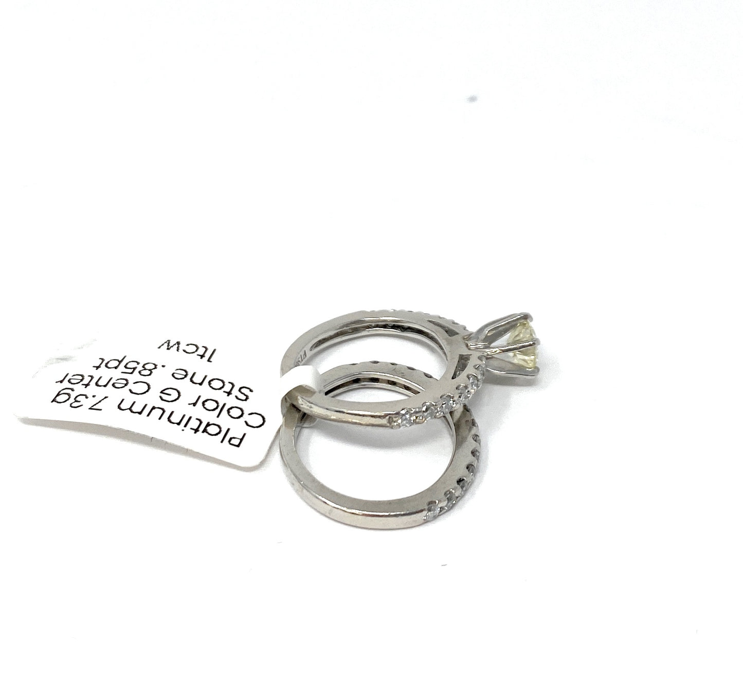 Platinum 7.3g Color G Center Stone .85pt 1tcw
