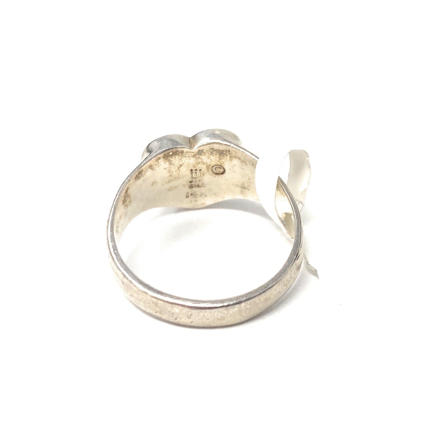 James Avery 925 & 14k Dove Heart Ring Size 5.7-6