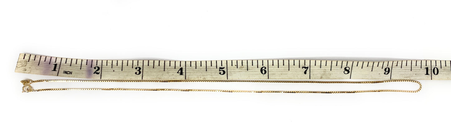 14k Box Necklace 3.8g 9.5in