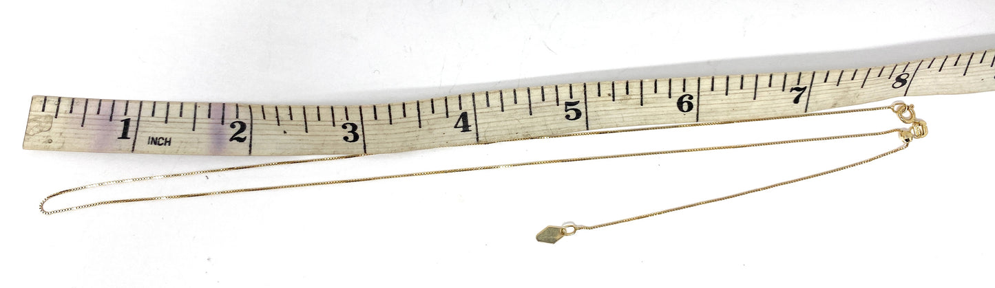 14k Yellow Gold Adjustable Chain 1.2g