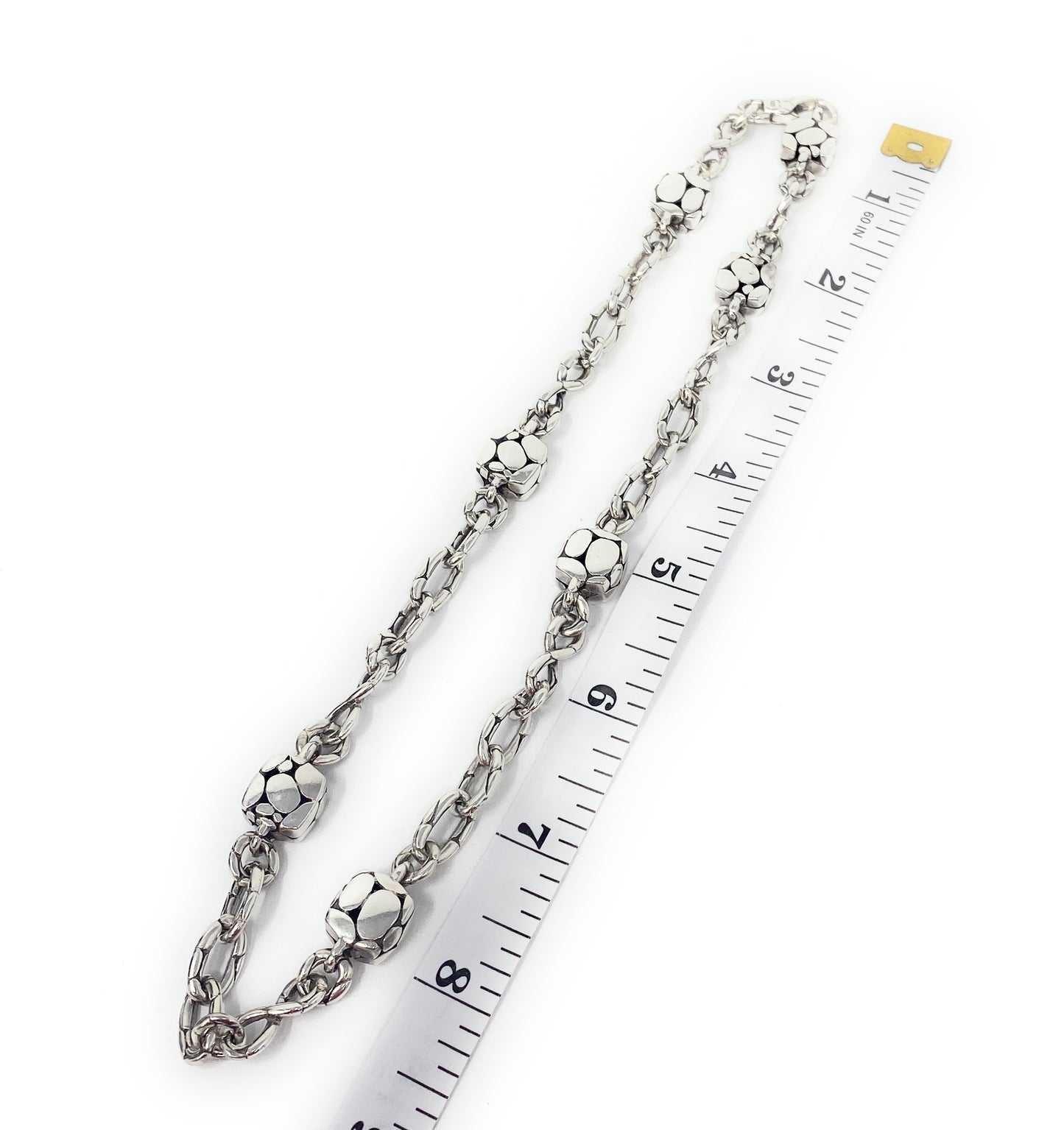 John Hardy Kali Pebble Station Necklace 925