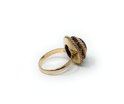 14k Smokes Topaz Ring  Size 6.5