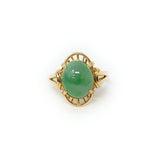 14k Jade Ring Size 8