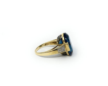 10k London Blue Topaz Ring Size 5
