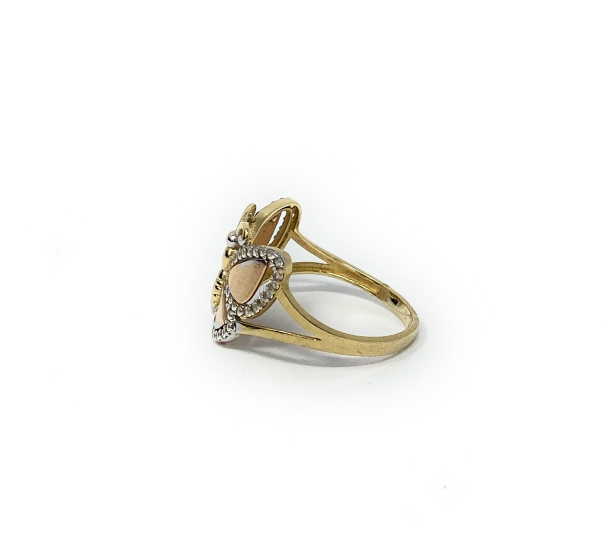 14k Butterfly Ring Size 7 - 7.5