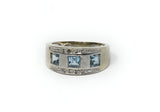 18k Blue Topaz White Gold Ring