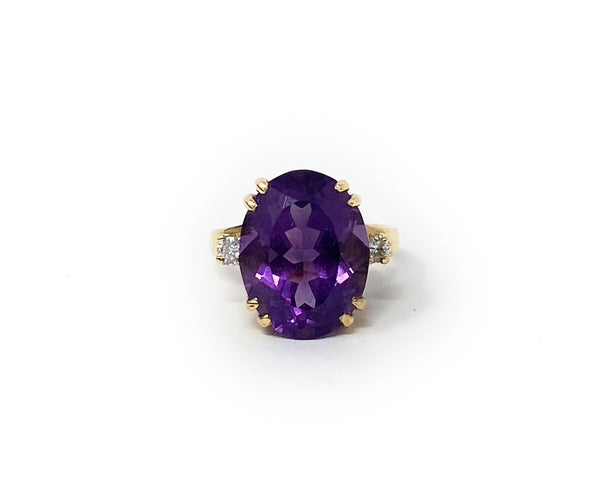 14k Amethyst Ring Size 6 - 6.5