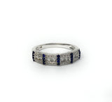 14k Escalating Sapphire & Diamond Ring Size 7