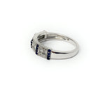 14k Escalating Sapphire & Diamond Ring Size 7