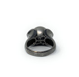 18k Cocktail Ring Tahitian Black Pearl Size 11