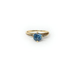 14k Blue Topaz Ring Size 6.5