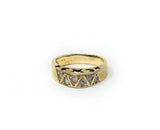 14k Celestial Ring with Diamonds Size 9
