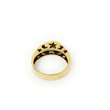 14k Celestial Ring with Diamonds Size 9