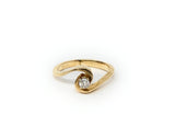 14k Swirl Ring Size 3.4