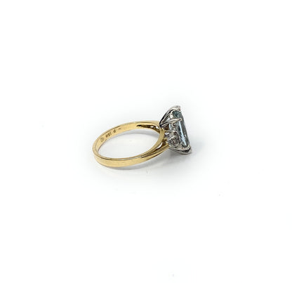14k Aquamarine Ring Size 6