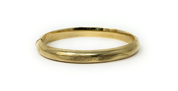 9k Yellow Gold Bangle Bracelet 11g