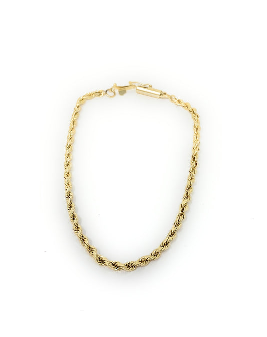 14k Rope Bracelet 3.9g