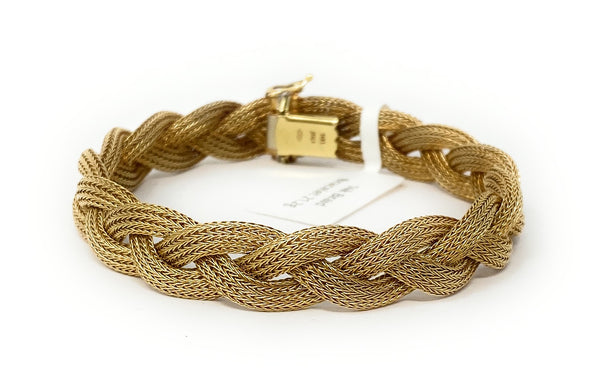 14k Braided Bracelet 21.2g