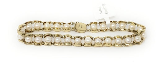 14k Pearl Bracelet 11.3g
