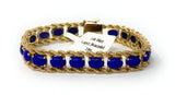14K Blue Lapiz Bracelet 19g