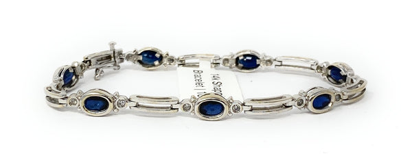 14k Sapphire Bracelet 10.8g
