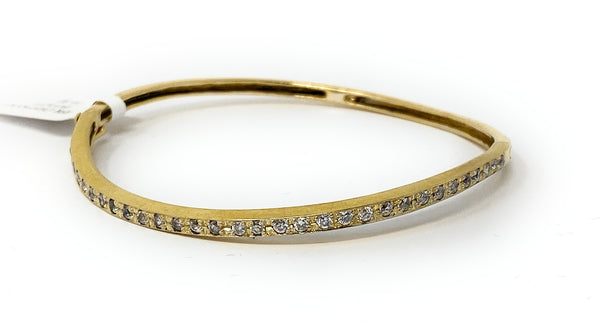18k Diamond Bangle 14.3g