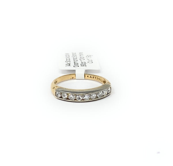 14k Stackable Diamond Band .60pt "Old Mine Cut" 1.9g