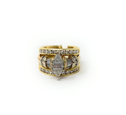 18k Diamond Ring 3tcw I2 Color G 14.8g