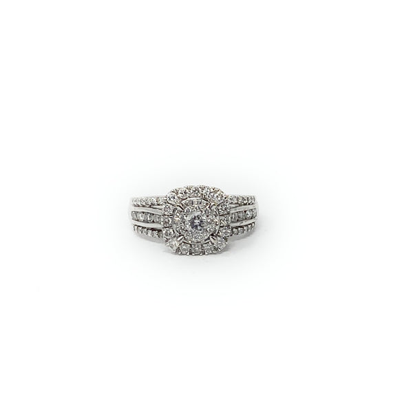 10k Engagement Ring W/Diamonds 1ctw Size 7 | 4.8g