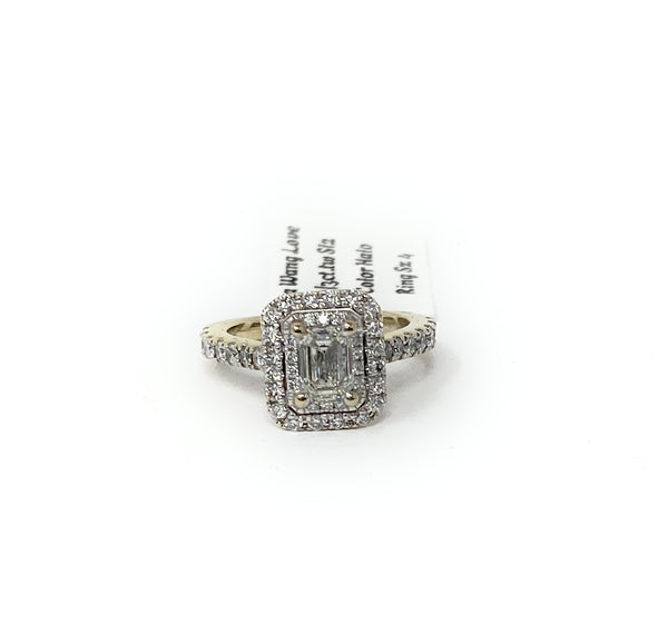 Vera Wang Love 14k 1-1/3ct.tw SI2 F Color Halo Ring Size 4