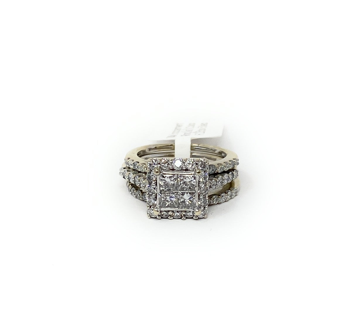 14k Engagement Ring Set I1 Color F 2.5tcw .50ea