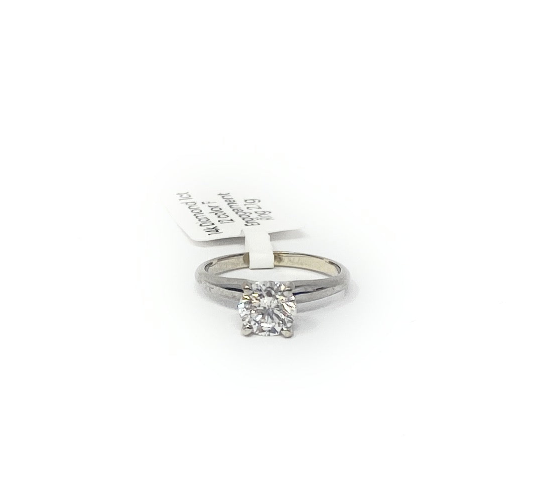 14k Diamond 1ct I2 Color F Engagement Ring 2.1g