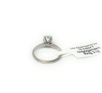 14k Diamond 1ct I2 Color F Engagement Ring 2.1g