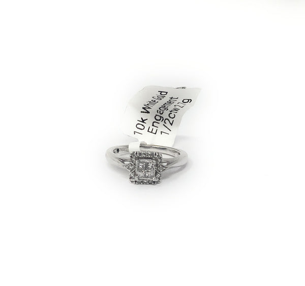 10k White Gold Engagement 1/2ctw 2.7g