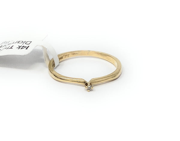 14k Thin Band & Diamond Chip 1.5g