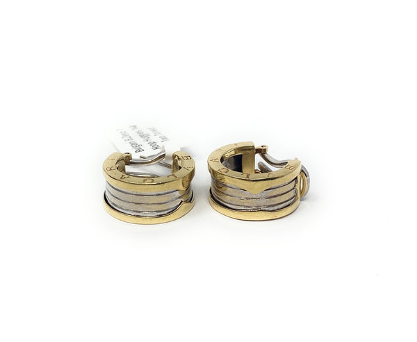Bvlgari B.Zero 1 Hoop Huggies 14k Two Toned