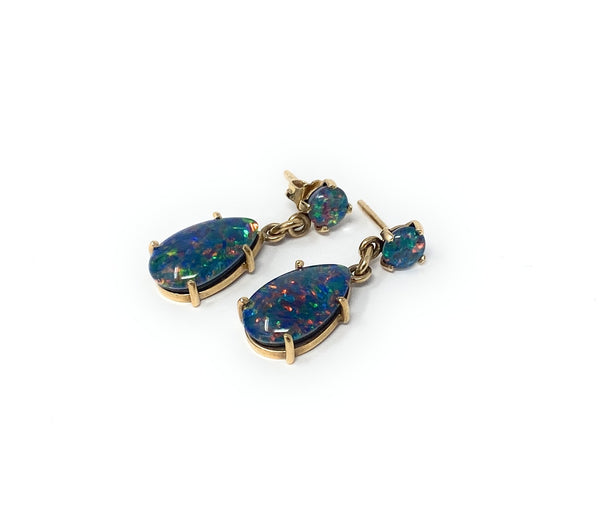14k Fire Opal Earrings 2.9g