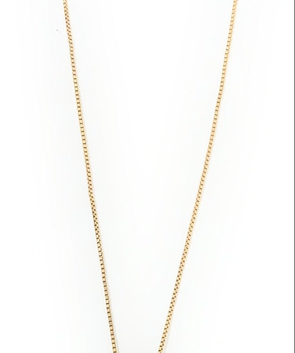 14k Thin Box Necklace 20in 1g