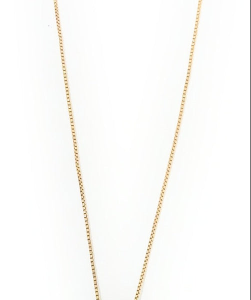 14k Thin Box Necklace 20in 1g