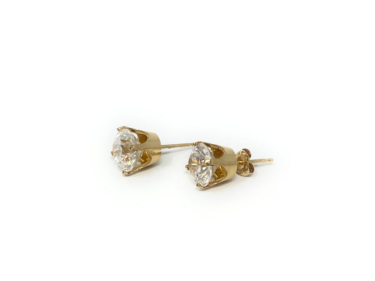 14k Yellow Gold Earrings 1.20tcw I1 F Color | .65 ea./g