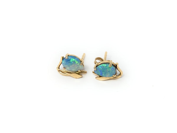 14k Fire Opal Earrings 1.8g