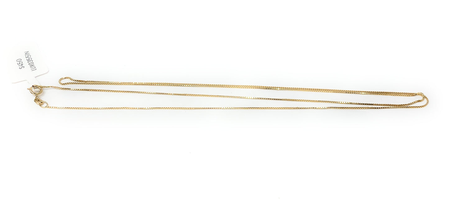 18k Box Necklace 2.1g