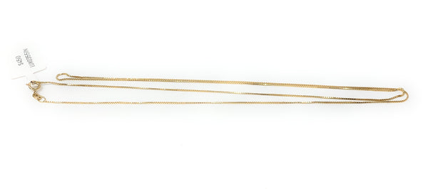 18k Box Necklace 2.1g