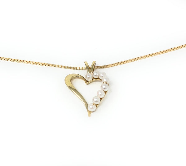 14k Necklace and Heart Pendant 5.2g